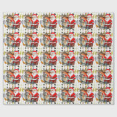 Gevist kerstliefhebbers met Sinterklaasvis Cadeaupapier (Vlak)