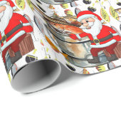 Gevist kerstliefhebbers met Sinterklaasvis Cadeaupapier (Rol Hoek)