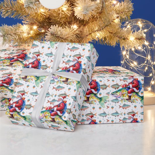 Gevist kerstliefhebbers met Sinterklaasvis Cadeaupapier (Feestdagen)