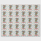 Gevist kerstliefhebbers met Sinterklaasvis Cadeaupapier (Vlak)