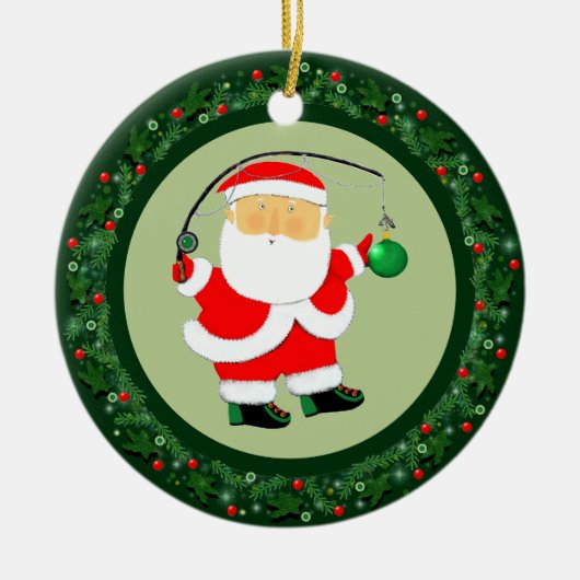 Gevist kerstpakket keramisch ornament (Voorkant)