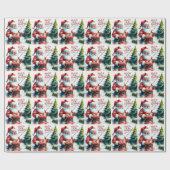 Gevist kerstthema cadeaupapier (Vlak)