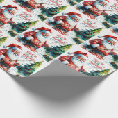 Gevist kerstthema cadeaupapier (Hoek)