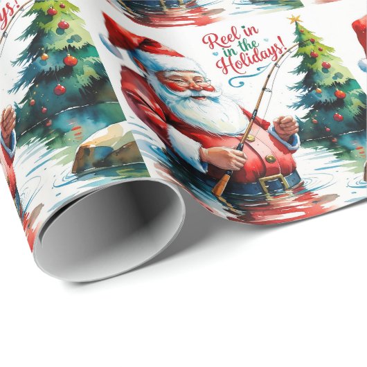 Gevist kerstthema cadeaupapier (Rol Hoek)