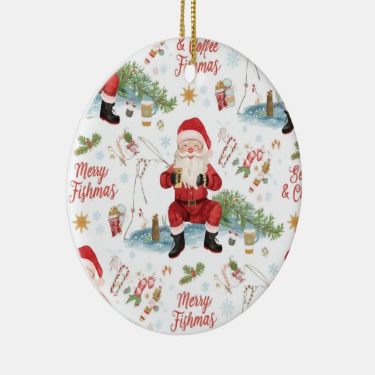 Gevist kerstthema keramisch ornament (Rechts)