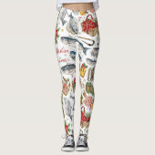 Gevist kerstthema leggings (Voorkant)