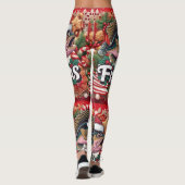 Gevist kerstthema leggings (Achterkant)