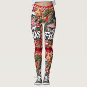 Gevist kerstthema leggings (Voorkant)
