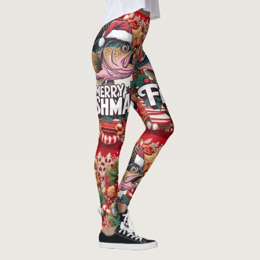 Gevist kerstthema leggings (Rechts)