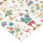 Gevist kerstthema met de kerstman tafelkleed (Gekanteld)