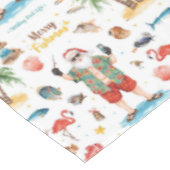 Gevist kerstthema met de kerstman tafelkleed (Gekanteld)