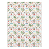 Gevist kerstthema met de kerstman tafelkleed (Voorkant)