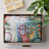 Gevist kerstthema tissuepapier (Geschenk)