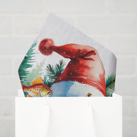 Gevist kerstthema tissuepapier (Cadeauzakje)