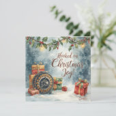 Gevist kerstthema voor Vissen Lovers Feestdagenkaart (Staand voorkant)