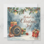 Gevist kerstthema voor Vissen Lovers Feestdagenkaart (Voorkant)