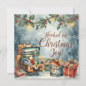 Gevist kerstthema voor Vissen Lovers Feestdagenkaart (Voorkant)