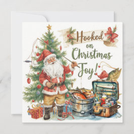 Gevist kerstthema voor Vissen Lovers Feestdagenkaart