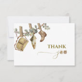 Gevist kleine visser op weg naar het Baby shower Bedankkaart (Voorkant)