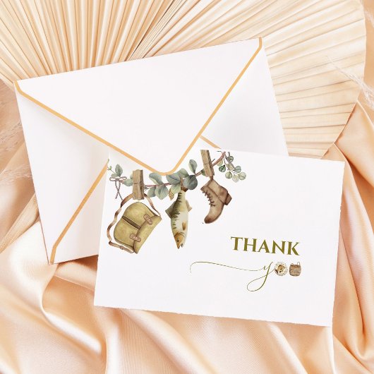 Gevist kleine visser op weg naar het Baby shower Bedankkaart