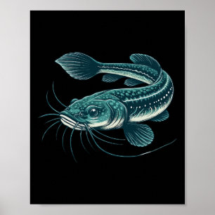 Gevist kunstwerk Walking Catfish Poster