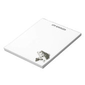 Gevist Largemouth Bass Angler Kantoor Buiten Notitieblok (Linkerzijde)