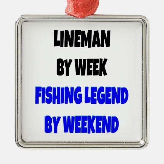Gevist Legend Lineman Metalen Ornament (Voorkant)
