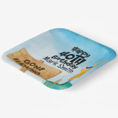 Gevist liefhebbers 40e verjaardag papieren bordje (Gebogen)