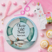 Gevist liefhebbers 60e Verjaardag waterverf Papieren Bordje (Feest)
