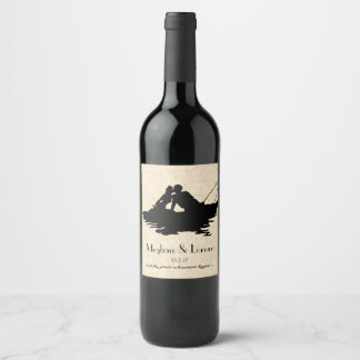 Gevist liefhebbers Boat Wine Labels Wijn Etiket