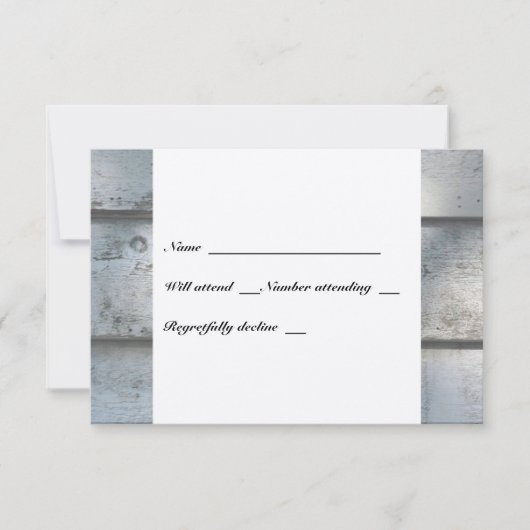 Gevist Liefhebbers Boot Oud Hout rsvp met envelopp (Voorkant)