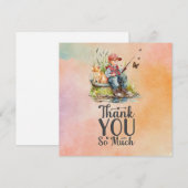 Gevist liefhebbers is vissen met kat bedankkaart (Voorkant / Achterkant)