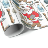 Gevist liefhebbers van kerstman cadeaupapier (Rol Hoek)