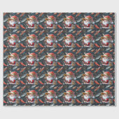 Gevist liefhebbers van kerstman cadeaupapier (Vlak)