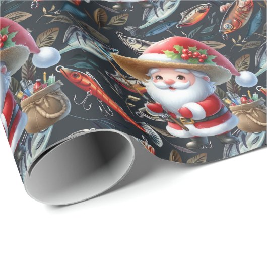 Gevist liefhebbers van kerstman cadeaupapier (Rol Hoek)