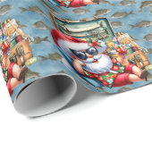 Gevist liefhebbers van kerstman cadeaupapier (Rol Hoek)