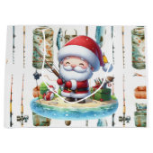 Gevist liefhebbers van kerstman groot cadeauzakje (Voorkant)