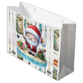 Gevist liefhebbers van kerstman groot cadeauzakje (Voorkant Gekanteld)