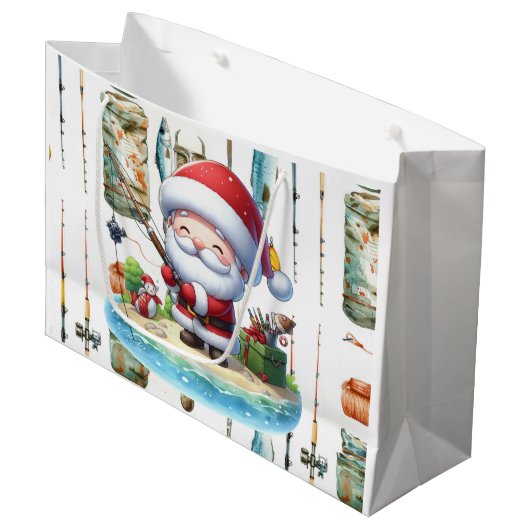 Gevist liefhebbers van kerstman groot cadeauzakje (Voorkant Gekanteld)