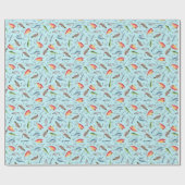 Gevist lokken op Celeste Blue Cadeaupapier (Vlak)