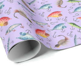 Gevist lokken op licht Paarse Cadeaupapier