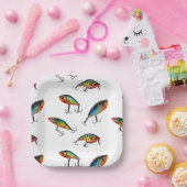 Gevist lokpatroon papieren bordje (Feest)