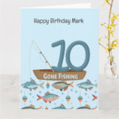 Gevist Lover 10th Birthday Kaart (Gele Bloem)