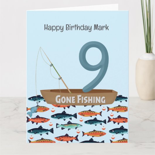 Gevist Lover 9e verjaardag Kaart (Voorkant)