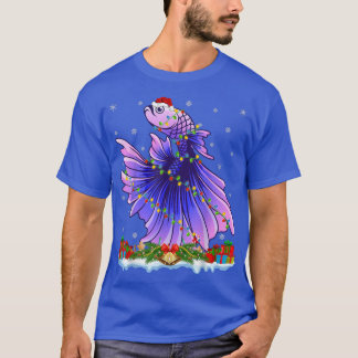 Gevist Lover Family Matching Santa Betta Fish Chr T-shirt
