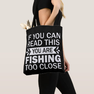 Gevist Lover Vist om visser papa grappig te sluite Tote Bag
