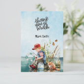 Gevist Lover waterverf Bedankkaart (Staand voorkant)