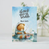 Gevist Lover waterverf Bedankkaart (Staand voorkant)