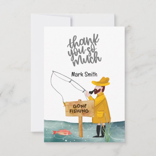 Gevist Lover waterverf Bedankkaart (Voorkant)