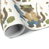 Gevist Lover waterverf voor Cat Lovers Cadeaupapier (Rol Hoek)